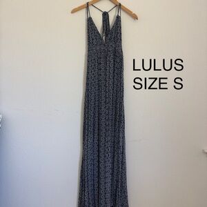 Lulus Blue and White Maxi Dress